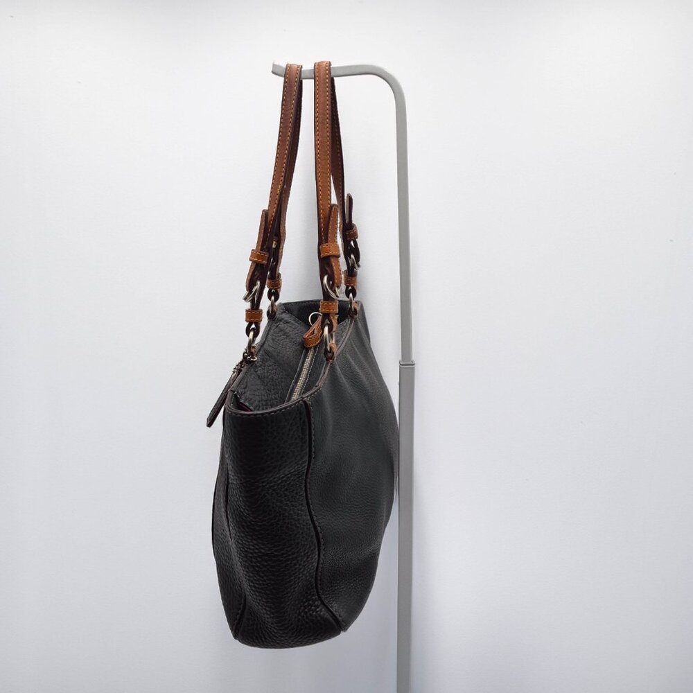 Coach Black Pebble Leather chelsea Shoulder Bag Purse - Picture 5 of 11